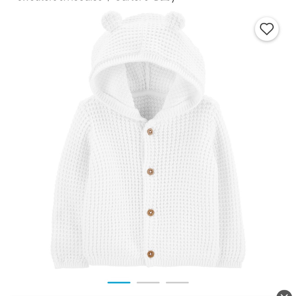Carters baby hooded cardigan newborn